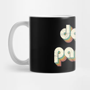 Retro Vintage Rainbow Dolly Letters Distressed Style Mug